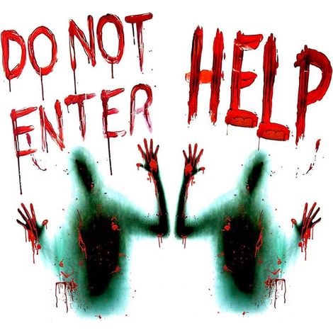 Halloween Decoration, 2pcs Autocollant Halloween Fenetre,Halloween Decoration Effrayante Exterieur, pour La DéCoration De FêTe à La Maison d halloween (1/4)
