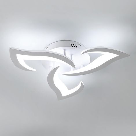 Plafonnier LED pour salon, 36 W, blanc, bureau, design pétale créatif 6 500 K, moderne, lumière blanche froide, en aluminium (58 cm) (1/5)