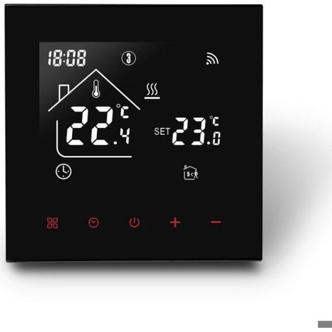Thermostat connecté WiFi - ® - Programmable - Compatible Tuya - Compatible Alexa - Compatible Google Assistant (1/4)