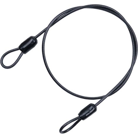 Câble Antivol de Vélo Câble de Sécurité en Acier avec œillets Longueur 1m Épaisseur 3mm pour Cadenas Antivol à Disque et Antivol en U Noir 2 Pièces (1/5)
