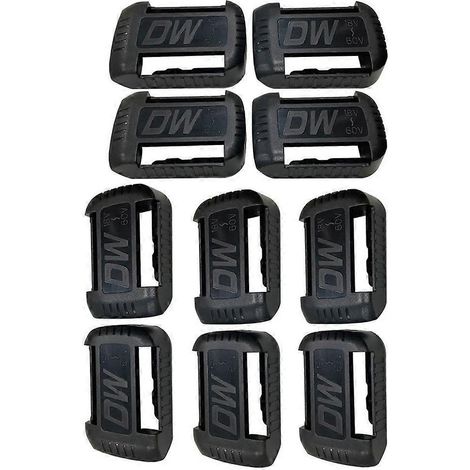 Lot de 10 supports de batterie pour batteries 18V-60V, fixation murale, présentoir, support de rangement pour garage, noir. (1/5)