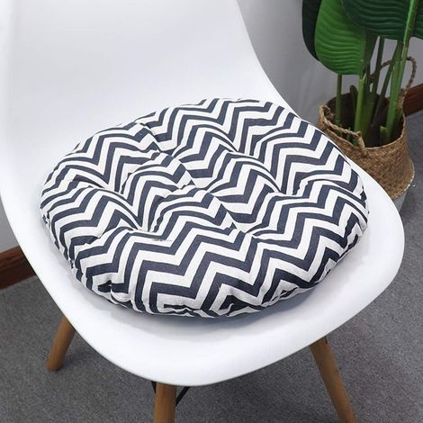 Galette de chaise ronde confortable pour salle à manger, Coussins de chaise de luxe pour jardin, patio, maison, ensemble de 2 coussins de chaise pour restaurant de jardin, bureau à domicile, 40x40 cm (1/3)