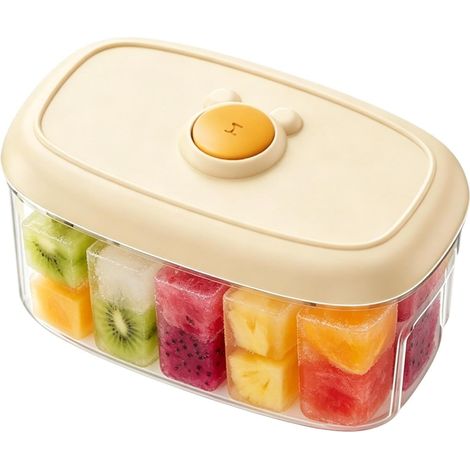 Bac à glaçons - 28 compartiments de qualité alimentaire - Fermeture à pression anti-fuite - Bac à glaçons pour congélateur - Pour whisky, cocktail, bourbon, jus, boissons, maison, cuisine, bar (1/5)