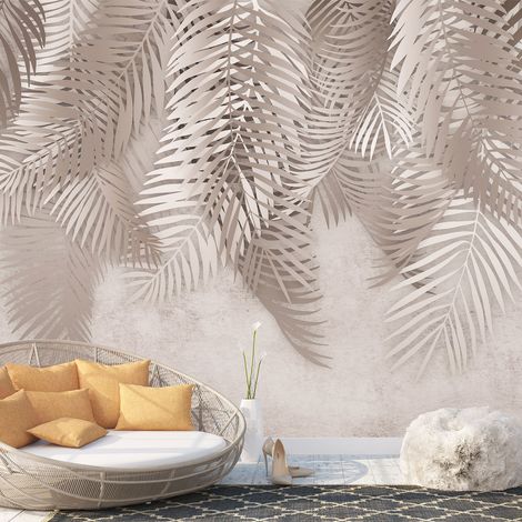 Papier peint panoramique - Feuilles Palmiers - 130 cm x 65 cm (1/4)