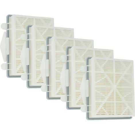 vhbw 5x filtro sostituisce Kärcher EAN 4054278615905, 6.414-760.0, 2.889-286.0 per aspirapolvere - filtro HEPA nero / bianco