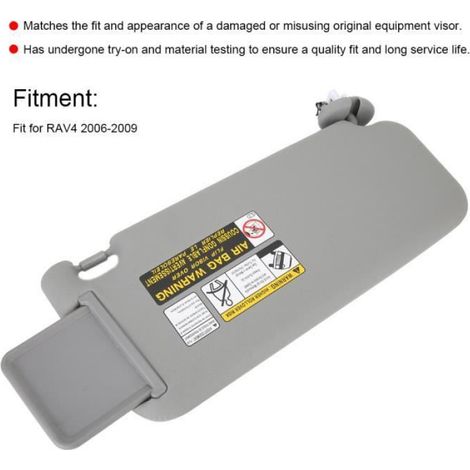 Pare-soleil - - RAV4 2006-2009 - Gris - ABS - Côté conducteur