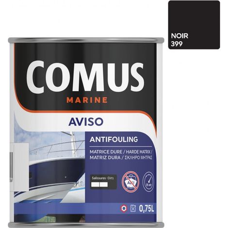 AVISO NB NOIR 0,75 L - Peinture antifouling à matrice dure pour bateaux rapides - COMUS MARINE