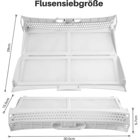 Filtre à peluches pour sèche linge compatible avec Bosch Siemens et Balay référence 00652184 56 x 305 x 150 mm 1 pièce blanc filtre de rechange pour sèche linge (1/4)