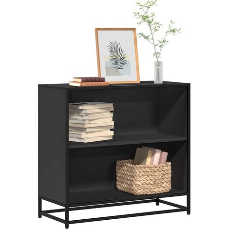 Bücherregal Schwarz 80,5x35x76 cm Holzwerkstoff