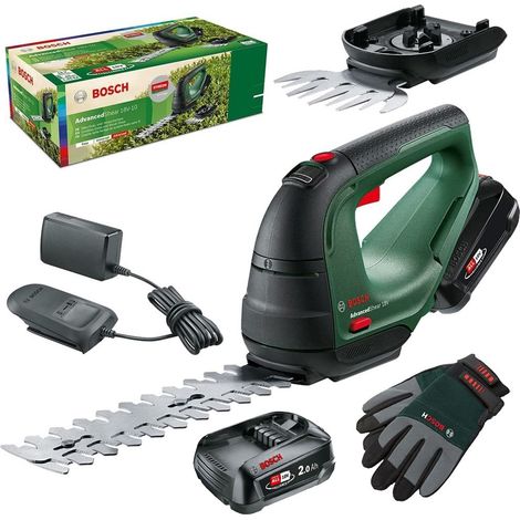 Bosch Advanced Shear 18V-10 Cordless Garden Pruner 18v Hedge 2 x 2.0Ah +Gloves (1/5)