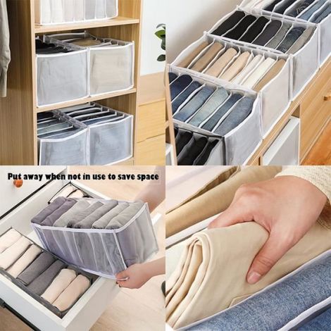 Organisateur de tiroir 3 pièces, boîte de rangement en maille pliable, organisateur de sous-vêtements de tiroir pour soutien-gorge, (1/4)
