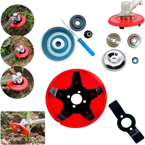 10-piece brushcutter discs – High-quality steel and alloy – Star-shaped blade for efficient cutting – Compatible with brushcutters (1/5)