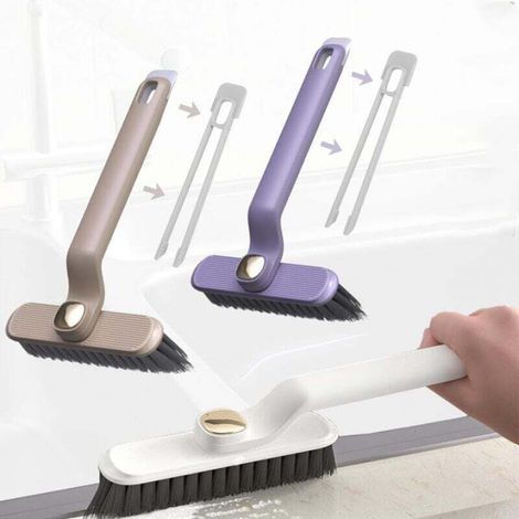 3 Pièces Brosse Nettoyage, Brosse Joint Carrelage avec Crochet, Brosse de Nettoyage Brosse a Joint, Multifonction Brosse Joint Salle de Bain, Brosse à Joint pour Cuisinede Salle de Bainde Salon