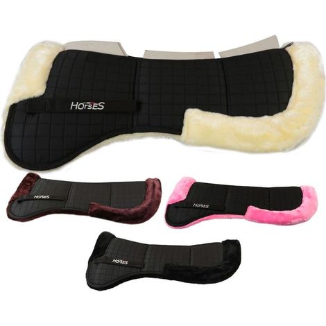 Full, NERO /BEIGE: Semisottosella Correction Pad con pelo e tasche con inserti in feltro per personalizzare lo spessore