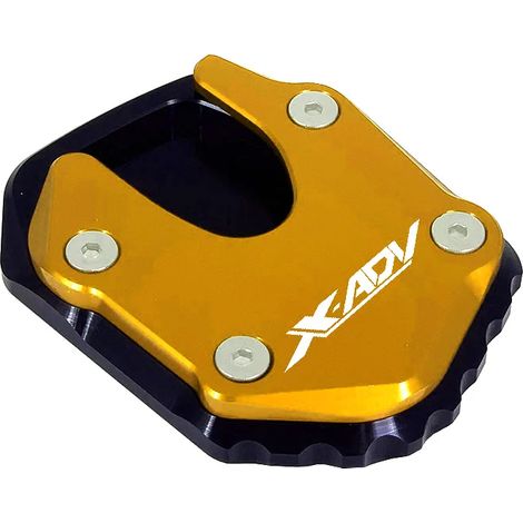 (x-ADV GOLD) Accessoires moto compatibles avec HONDA X ADV X-ADV XADV 750 2021-2022 2023 : béquille latérale CNC, extension et plaque de support maxpower (1/4)