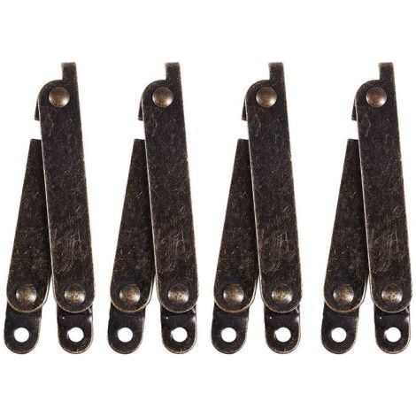 Charnières de support pour couvercle pliant rotatif, couleur bronze, lot de 4 (1/5)