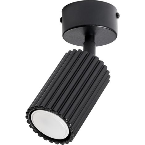 Plafoniere KARBON nero 7x18x7cm Alluminio Sollux (1/5)