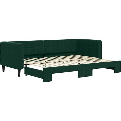 Maison Exclusive - Divano Letto con Letto Estraibile Verde Scuro 80x200cm Velluto