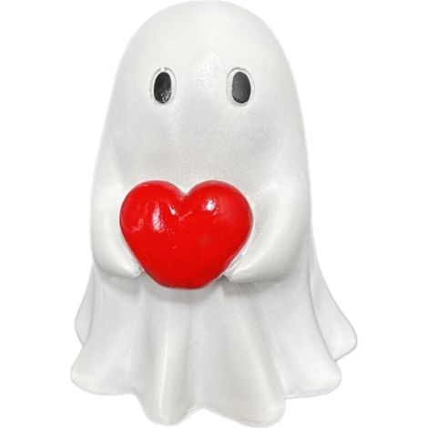 Statuette de fantôme d'Halloween - Figurine de fantôme en résine en forme de doigt d'honneur, décoration d'intérieur/extérieur, décoration de bureau, cadeau original et amusant (mini fantôme de 8,9 cm (1/4)