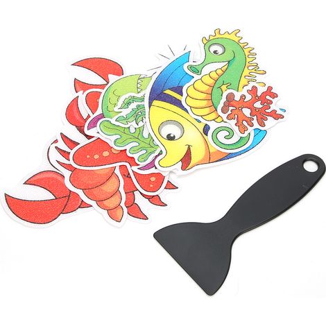 Autocollant antidérapant salle de bain animaux mignons, sticker sécurité baignoire escalier waterproof, lot adhésif anti-glisse pour douche (1/5)