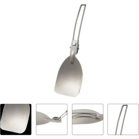 Spatule - Acier Inoxydable - Poignée Pliable - Pour Barbecue Camping Cuisine Extérieure - 1 Pièce (1/4)