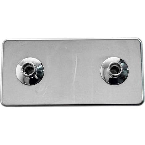 RAM – Plaque de finition double inox chromé – Diamètre extérieur 100mm – Diamètre intérieur 50mm – Pour robinetterie – Finition soignée