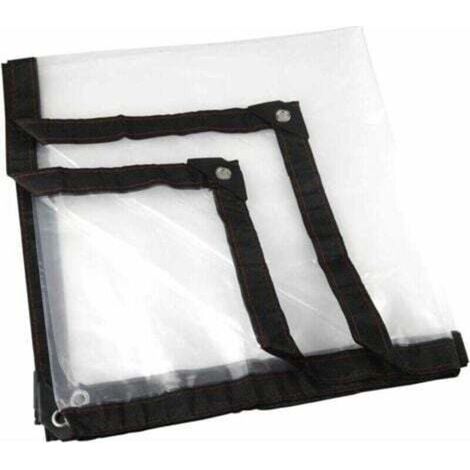 Transparent Tarpaulin, Clear Garden Waterproof Tarpaulin Anti-Frost Rainproof Film Insulating Film PE Awning Plastic Cover (2.2m) (1/4)