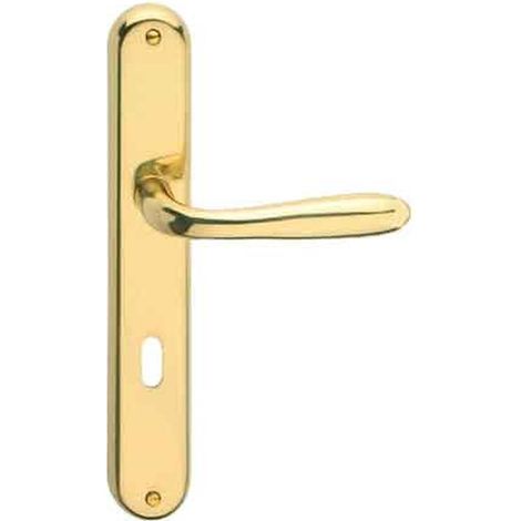 MANIGLIA 'AMALFI' CON PLACCA  Colore Cromo satinato - Interasse 90 mm
