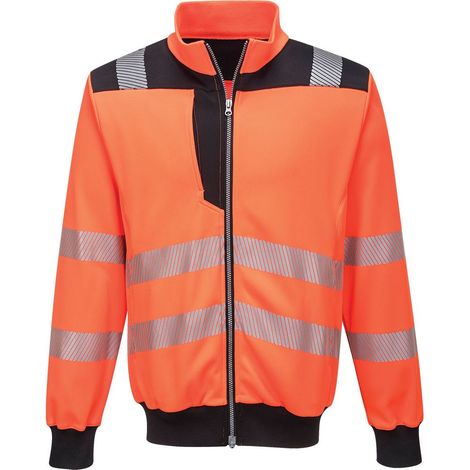 Pw3 Hi-vis Sweatshirt Zippé Couleur : Orange/noir Taille Xxl - Portwest (1/2)