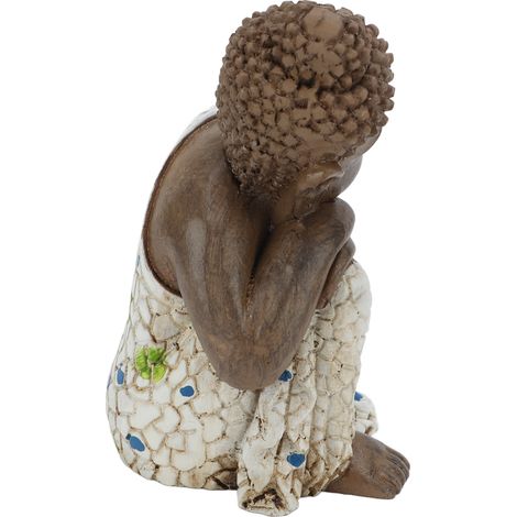 Statuette Bouddha en Résine pour Décoration Intérieure, Idée Cadeau Zen et Méditation, Résistant à l'Eau (1/5)