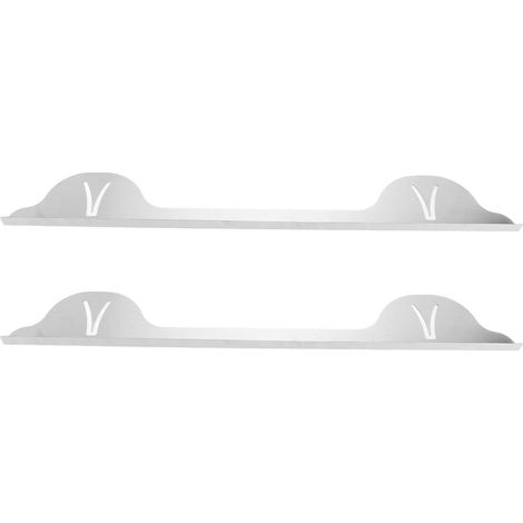 Couvercle de fentes de comptoir de poêle en acier inoxydable, 2 pièces, protections résistantes à la chaleur, Kit de garniture de gamme pour la cuisine, argent (1/5)