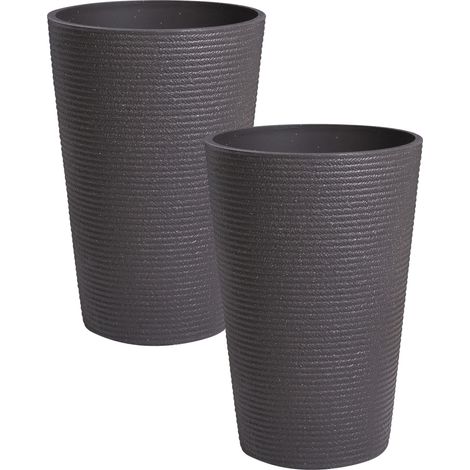 Set mit 2 Blumentöpfen MEUM 35 cm Schwarz (1/5)