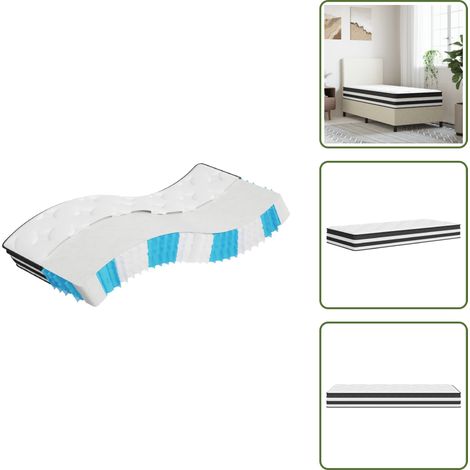 The Living Store Matelas à ressorts ensachés moyen 80x200 cm - Matelas À Ressorts Ensachés - Matelas Double - Matelas Confort - Matelas Bon Marché - Literie (1/5)