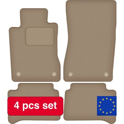 Autofußmatten, maßgeschneidert für Mercedes E W211, langlebige synthetische Faser, Beige (1/5)