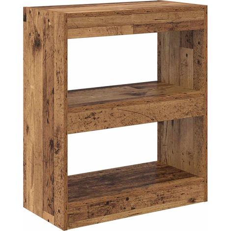 Bibliothèque étagère de rangement - Bois ancien 60 x 30 x 72 cm Bois d'ingénierie fr14691 (1/5)