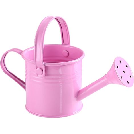 Mini arrosoir en métal rose, arroseur de jardin portable avec poignée