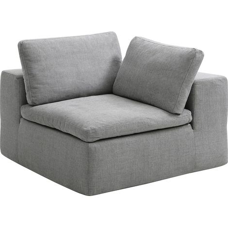Poltrona angolare destra in tessuto grigio - CORTOLINE