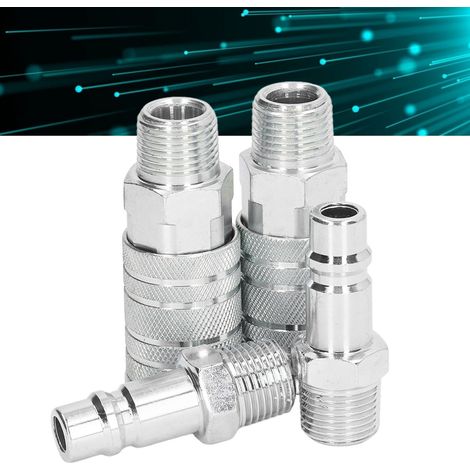 Kit de raccords pour outils pneumatiques American Pneumatic 1/2 pouce NPT, raccord rapide pour tuyau d'air, kit de connexion pour accessoires de compresseur d'air industriel I/M (1/5)