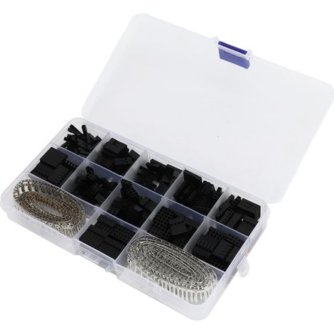 Kit de 620 pièces de connecteurs DuPont 2,54 mm, boîtiers et bornes pour câblage électronique. (1/5)