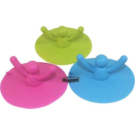 Bonde de sol, bonde de baignoire en silicone en forme d'humanoïde, bouchon de bonde pour cuisine et salle de bain, joint d'étanchéité pour eau douce (1/5)