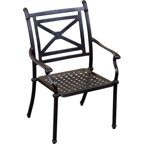 Inko Stapelstuhl Carina Alu-Guss bronze 63x71x100 cm Gartenstuhl stapelbar