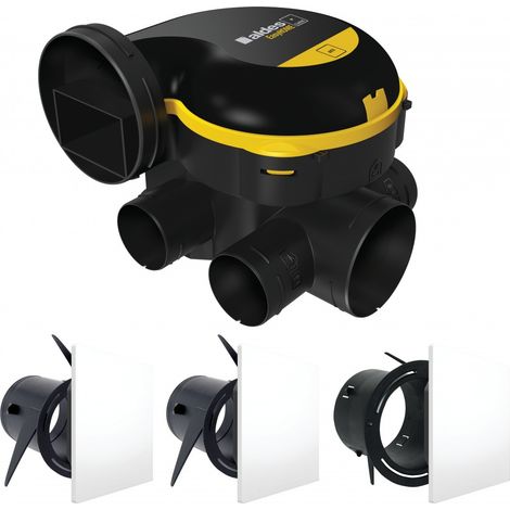 Kit VMC simple flux EasyHOME Auto livré avec 3 grilles de ventilation ColorLINE