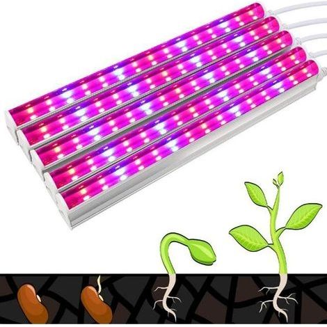 Lampe De Croissance des Plantes,Lampe De Croissance, Élève La Barre Lumineuse pour Les Plantes D'intérieur, 5 × 6W , Élevez La Lumière Menée Alimentée par Plug-in USB De Lampe (1/5)