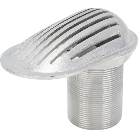 5 cm (2 Zoll) großer Bootswasseransaugfilter, integriert in Edelstahl 316, für den Einbau durch den Rumpf, für Yachten oder Kajaks. (1/5)