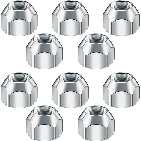 10pcs Écrous de Roue, 1/2-20 Pouces, Écrous de Roue de Remorque à Extrémité Ouverte (1/5)