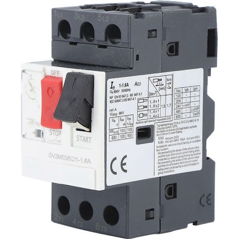 Motorschutzschalter Überlast- und Kurzschlussschutz Motorstarter-Schutzschalter AC690V GV2 M