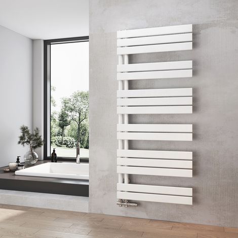 Heilmetz Radiador de Baño Blanco Secatoallas Calentador 600 x 1385 mm Radiador de Baño Calentador de Toallas