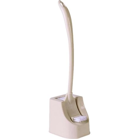Brosse de Toilette à Long Manche avec Poils Doux, Support Stable Mural, Ensemble Brosse et Support pour Nettoyage des Cuvettes WC, Accessoire Salle de Bain