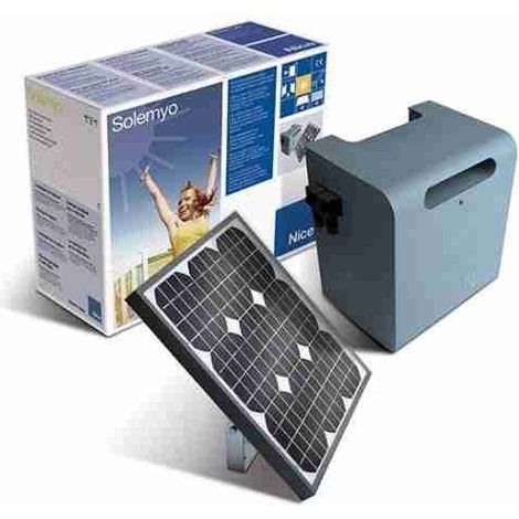 Nice SYKCE30 - Kit de alimentación solar composto dal panel fotovoltaico SYP30 y dal box batería PSY24 con circuito de control de la recarga