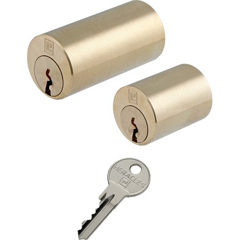 Heracles – Cylindre de serrure 5 goupilles 30x60mm – Finition laiton poli – Compatible série MX4500 double entrée – Verrouillage sécurisé (1/3)